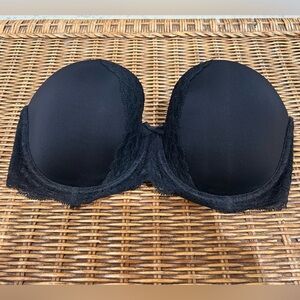 Victoria's Secret Dream Angels Multi-Way Black Strapless Bra Intimates 32DD